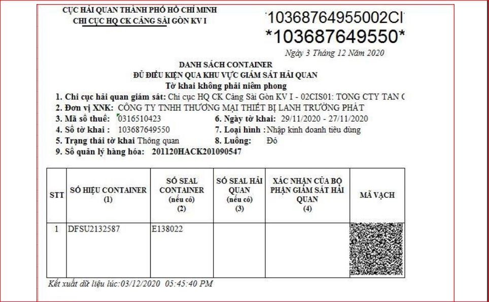 mã vạch hải quan 2d