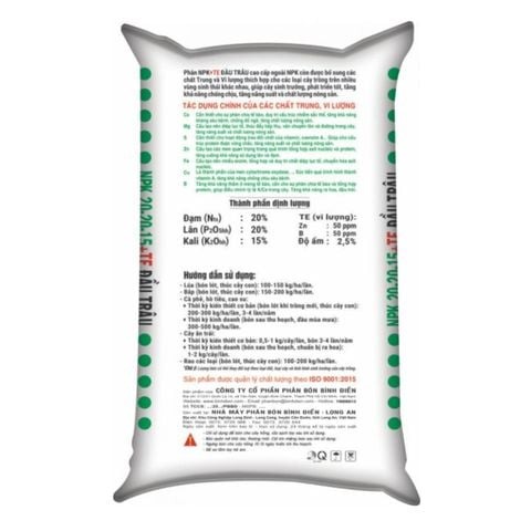 Dau Trau NPK 20-20-15+TE fertilizer (50kg bag)